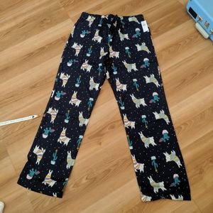 Small Navy Llama Pj Bottoms